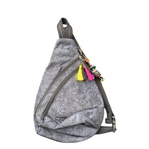 Sakroots Black Tonal Spirit Desert Nylon Lightweight Backpack